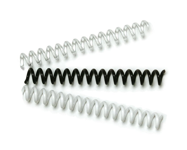 Fournitures de reliure spirale coil plastique ou métal en pas 4:1