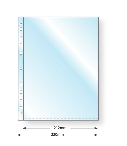 Pochette plastique non-perforée pour A7, ouverture petit côté, transparent